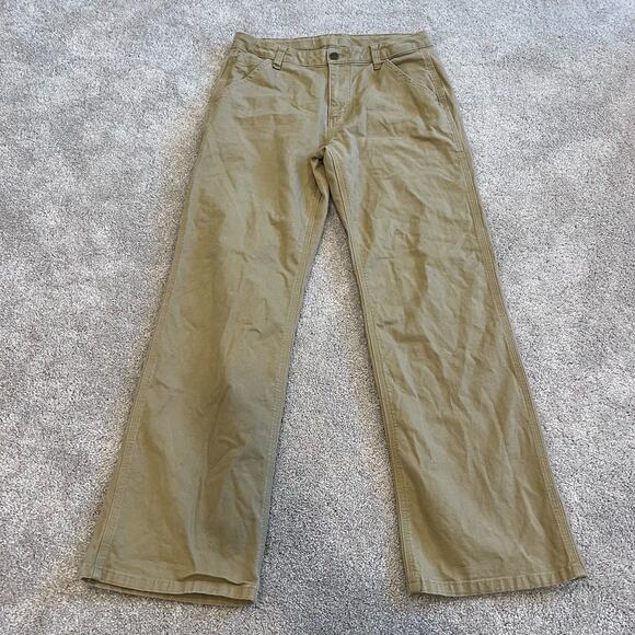 Carhartt Women's Khaki Tan Workpant Cargo Pants Bootcut Size 16 - Picture 2 of 11